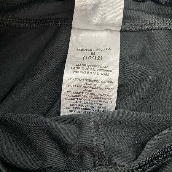 Adidas Super Star Leggings Tight Black White Running Stripe Girls Medium 10/12 - Picture 6 of 8